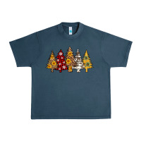 Midnight Navy leopard christmas trees Urban Heavy Tee - AdoDesignShop