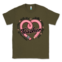 Army Green valentine's day pencil heart teacher quotes Classic Tee - MaliasSmallBusiness