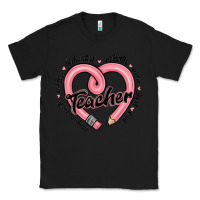 Black valentine's day pencil heart teacher quotes Classic Tee - MaliasSmallBusiness
