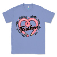 Colony Blue valentine's day pencil heart teacher quotes Classic Tee - MaliasSmallBusiness