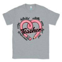 Heather Grey valentine's day pencil heart teacher quotes Classic Tee - MaliasSmallBusiness