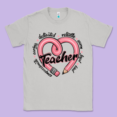 Valentine's Day Pencil Heart Teacher Quotes Classic Tee Designed By Maliassmallbusiness