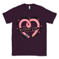 Plum valentine's day pencil heart teacher quotes Classic Tee - MaliasSmallBusiness