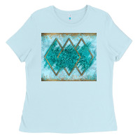 Baby Blue turquoise glitter Ladies Tee - JahusDesignShop