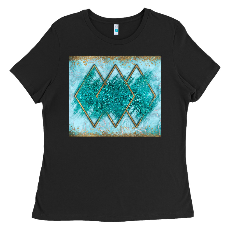 Turquoise Glitter Ladies Tee by JahusDesignShop | Teevron