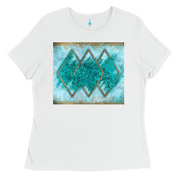 White turquoise glitter Ladies Tee - JahusDesignShop