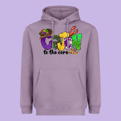 Cajun To The Core Mardi Gras Heavyweight Hoodie Designed By Cowgirlartshop