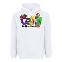 White cajun to the core mardi gras Heavyweight Hoodie - CowGirlArtShop
