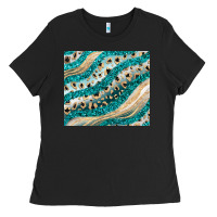 Turquoise Glitter Ladies Tee | Teevron
