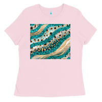 Bubblegum Pink turquoise glitter Ladies Tee - JahusDesignShop