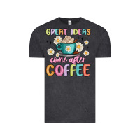 Vintage Black great ideas come after coffee Vintage Tee - MaliasSmallBusiness