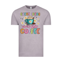 Vintage Zinc great ideas come after coffee Vintage Tee - MaliasSmallBusiness