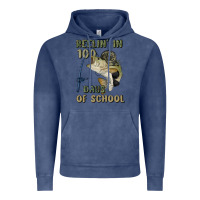 Vintage Denim reelin' in 100 days of school Vintage Hoodie - MaliasSmallBusiness