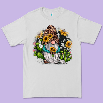 Gnomes Sunflower Cactus Premium Tee Designed By Jahusdesignshop
