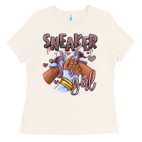 Bone sky j mauve sneaker girl afro woman Ladies Tee - RanaPortraitStore