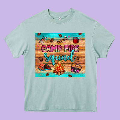 Camp Fire Squad Heavy Core Tee Designed By Jahusdesignshop
