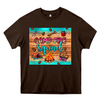 Chocolate Brown camp fire squad Heavy Core Tee - JahusDesignShop