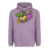 Lavender mardi gras heart Heavyweight Hoodie - CowGirlArtShop