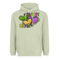 Matcha mardi gras heart Heavyweight Hoodie - CowGirlArtShop