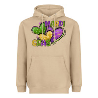 Mushroom mardi gras heart Heavyweight Hoodie - CowGirlArtShop