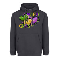 Smoke mardi gras heart Heavyweight Hoodie - CowGirlArtShop