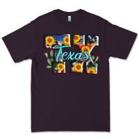 Plum texas tx serape sunflower cowhide Premium Tee - AdoDesignShop