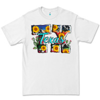White texas tx serape sunflower cowhide Premium Tee - AdoDesignShop