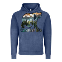 Vintage Denim camping bear Vintage Hoodie - MaliasSmallBusiness