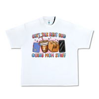 White can't talk right now doing mom stuff Urban Heavy Tee - MaliasSmallBusiness