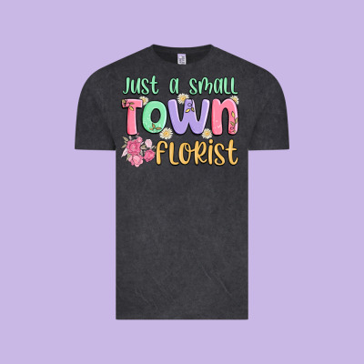 Just A Small Town Florist Vintage Tee Designed By Maliassmallbusiness