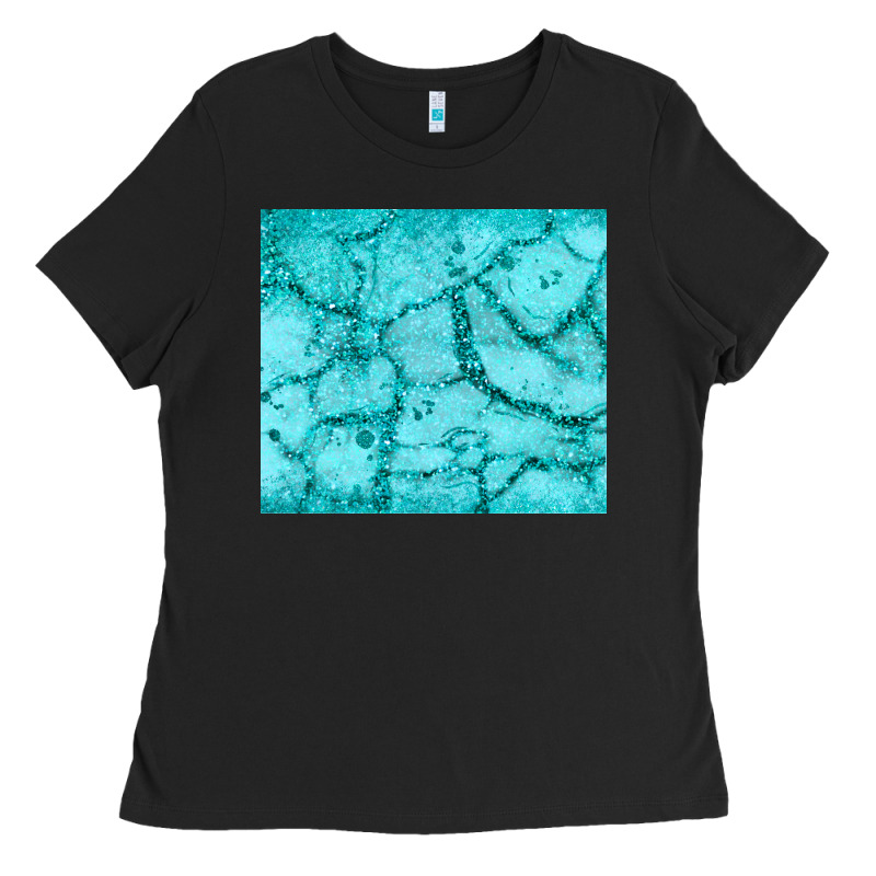 Turquoise Glitter Ladies Tee by JahusDesignShop | Teevron