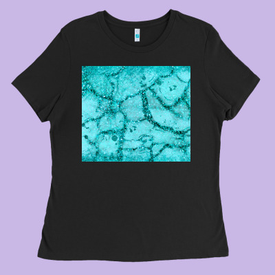 Turquoise Glitter Ladies Tee Designed By Jahusdesignshop