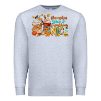 Heather Grey pumpkin spice and everything nice Premium Sweatshirt - CowGirlArtShop