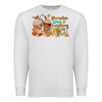 Oatmeal Heather pumpkin spice and everything nice Premium Sweatshirt - CowGirlArtShop