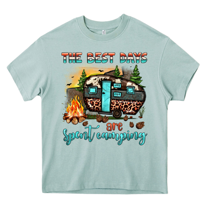 The Best Days Are Spent Camping Heavy Core Tee by JahusDesignShop | Teevron