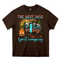 Chocolate Brown the best days are spent camping Heavy Core Tee - JahusDesignShop