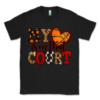 Black my heart is on that court basketball red and black Classic Tee - NancyCooperArtShop
