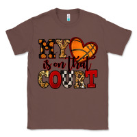 Chestnut my heart is on that court basketball red and black Classic Tee - NancyCooperArtShop