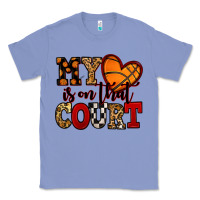 Colony Blue my heart is on that court basketball red and black Classic Tee - NancyCooperArtShop