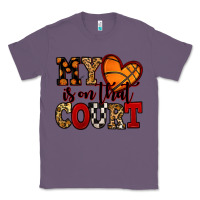 My Heart Is On That Court Basketball Red And Black Classic Tee | Teevron