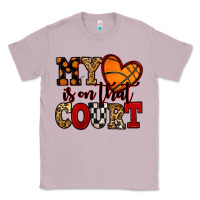 Lilac my heart is on that court basketball red and black Classic Tee - NancyCooperArtShop