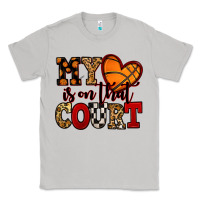 Moon Dust my heart is on that court basketball red and black Classic Tee - NancyCooperArtShop