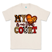 Natural my heart is on that court basketball red and black Classic Tee - NancyCooperArtShop