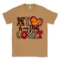 Toasted Coconut my heart is on that court basketball red and black Classic Tee - NancyCooperArtShop