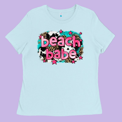 Beach Babe Ladies Tee Designed By Adodesignshop