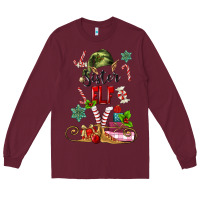 Burgundy sister elf Long Sleeve Tee - MaliasSmallBusiness