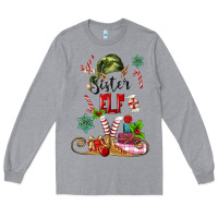 Heather Grey sister elf Long Sleeve Tee - MaliasSmallBusiness
