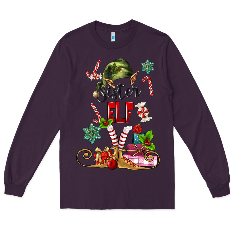 Sister Elf Long Sleeve Tee by MaliasSmallBusiness | Teevron