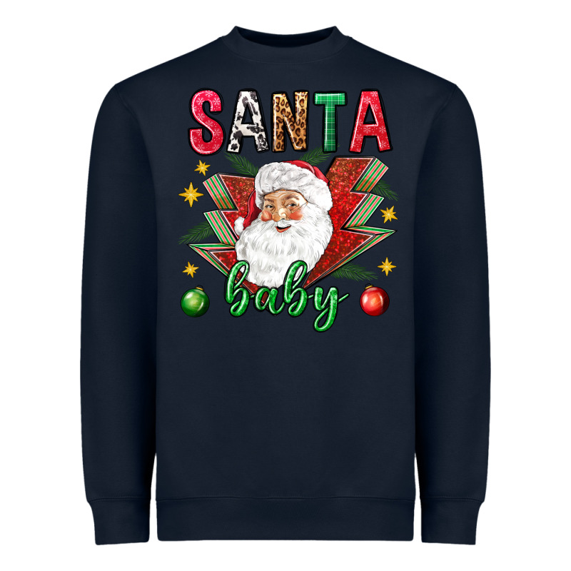 Santa Baby Christmas Heavyweight Sweatshirt by NancyCooperArtShop | Teevron