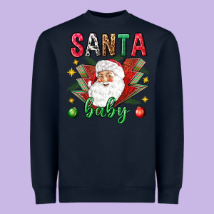 Santa Baby Christmas Heavyweight Sweatshirt Designed By Nancycooperartshop